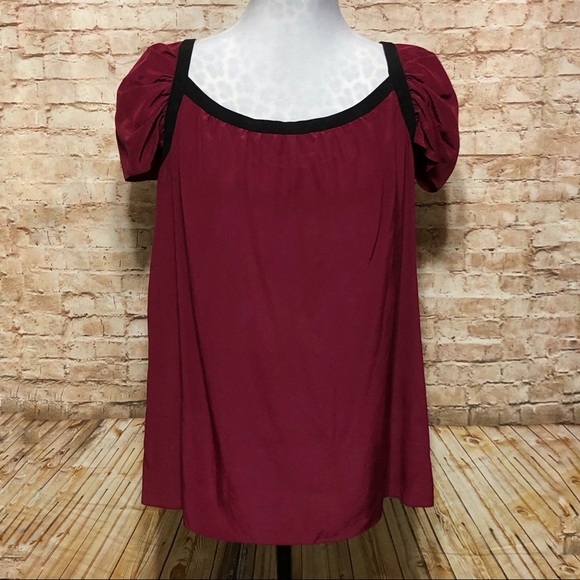 Cynthia Steffe Silk Cap-Sleeve Blouse - Picture 2 of 8